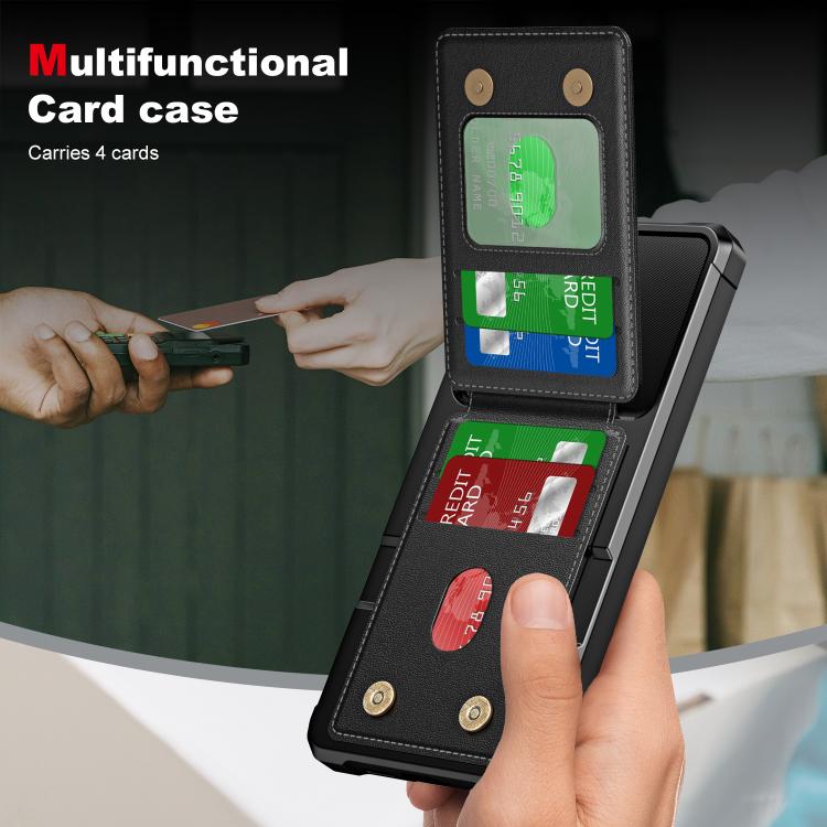 Vertical Flip Card Bag Holder Leather Phone Case