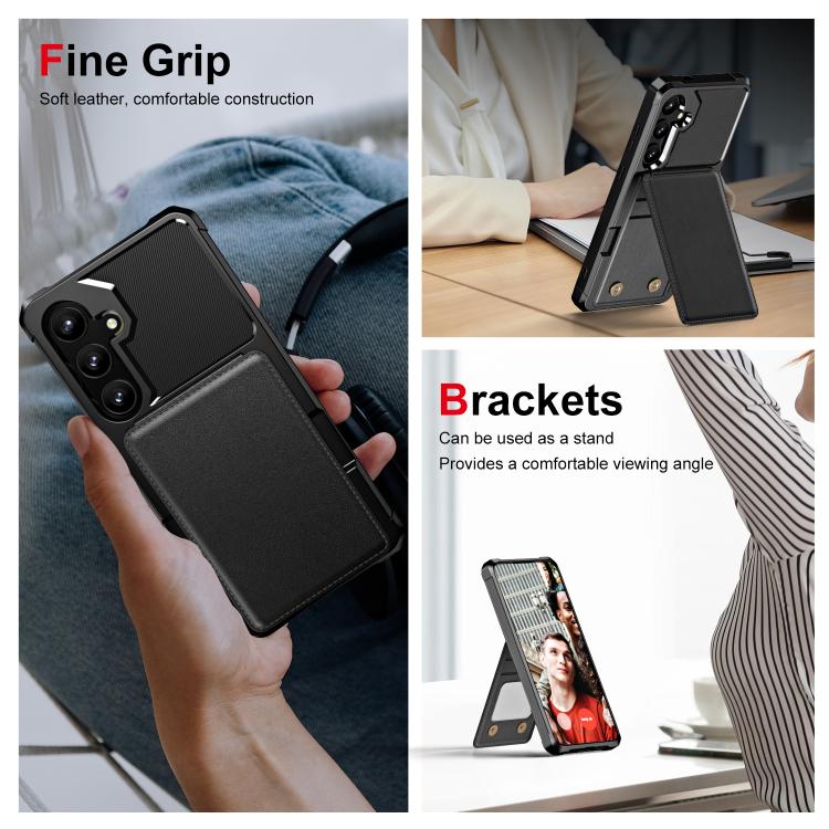 Vertical Flip Card Bag Holder Leather Phone Case