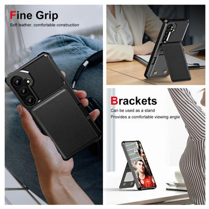 Vertical Flip Card Bag Holder Leather Phone Case