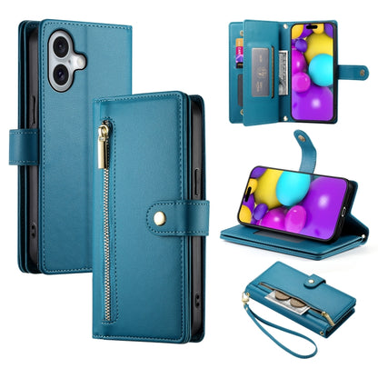 Nine Card-slot Zipper Wallet Bag Leather Phone Case