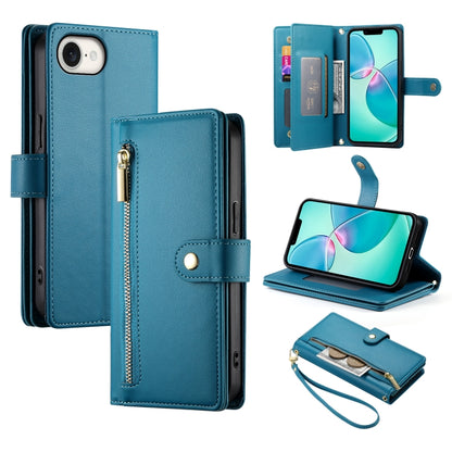 Nine Card-slot Zipper Wallet Bag Leather Phone Case