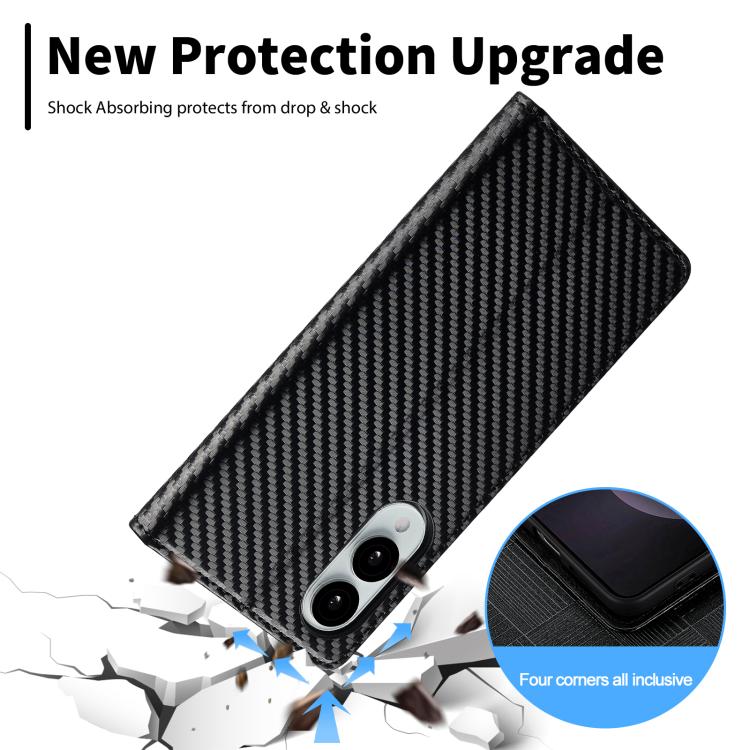 LC.IMEEKE Carbon Fiber Leather Phone Case
