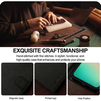 LC.IMEEKE Calf Texture Leather Phone Case