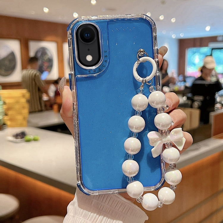 TPU + PC + Glitter Sequins Full Coverage Phone Case with Bracelet