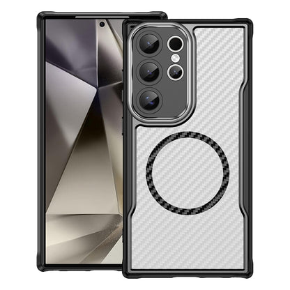 Carbon Fiber Texture MagSafe Translucent Phone Case