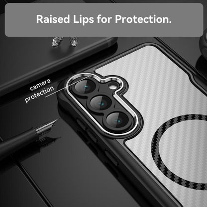 Carbon Fiber Texture MagSafe Translucent Phone Case
