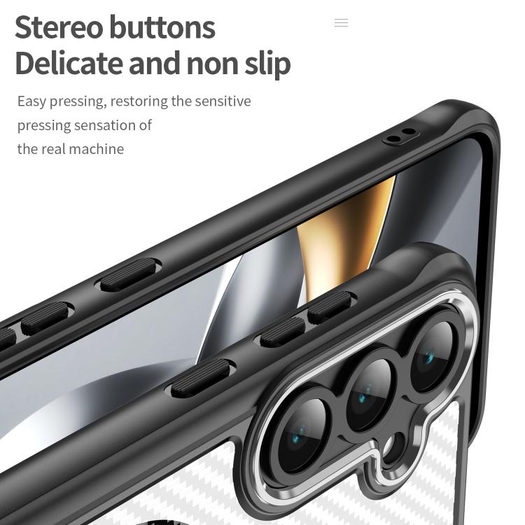 Carbon Fiber Texture MagSafe Translucent Phone Case