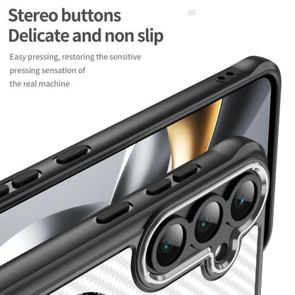 Carbon Fiber Texture MagSafe Translucent Phone Case