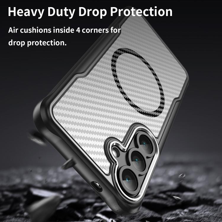 Carbon Fiber Texture MagSafe Translucent Phone Case