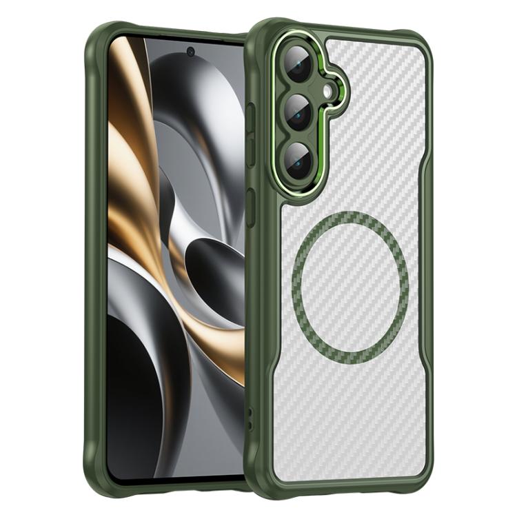 Carbon Fiber Texture MagSafe Translucent Phone Case