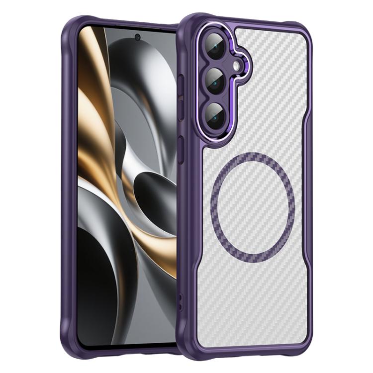 Carbon Fiber Texture MagSafe Translucent Phone Case