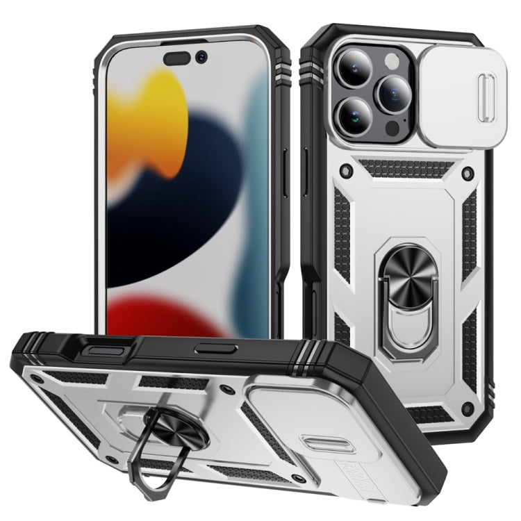 Sliding Camshield TPU + PC Phone Case with Holder