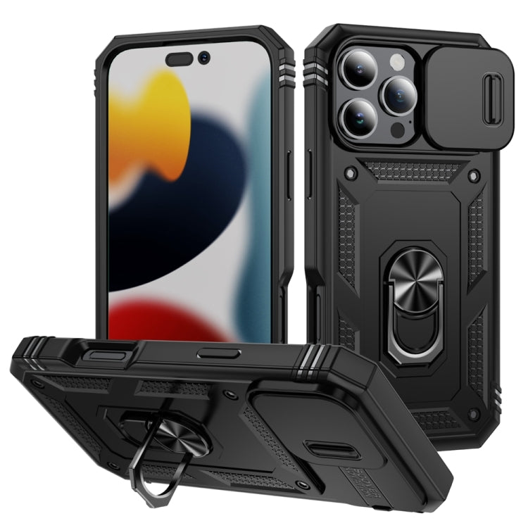 Sliding Camshield TPU + PC Phone Case with Holder