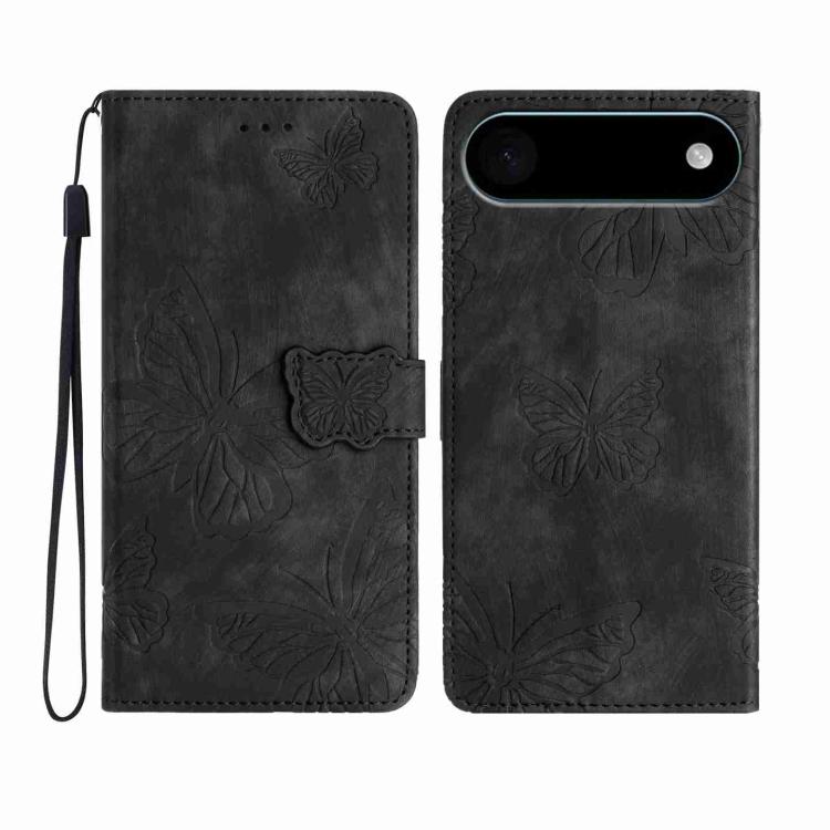 Skin-feel Embossed Butterfly Leather Phone Case