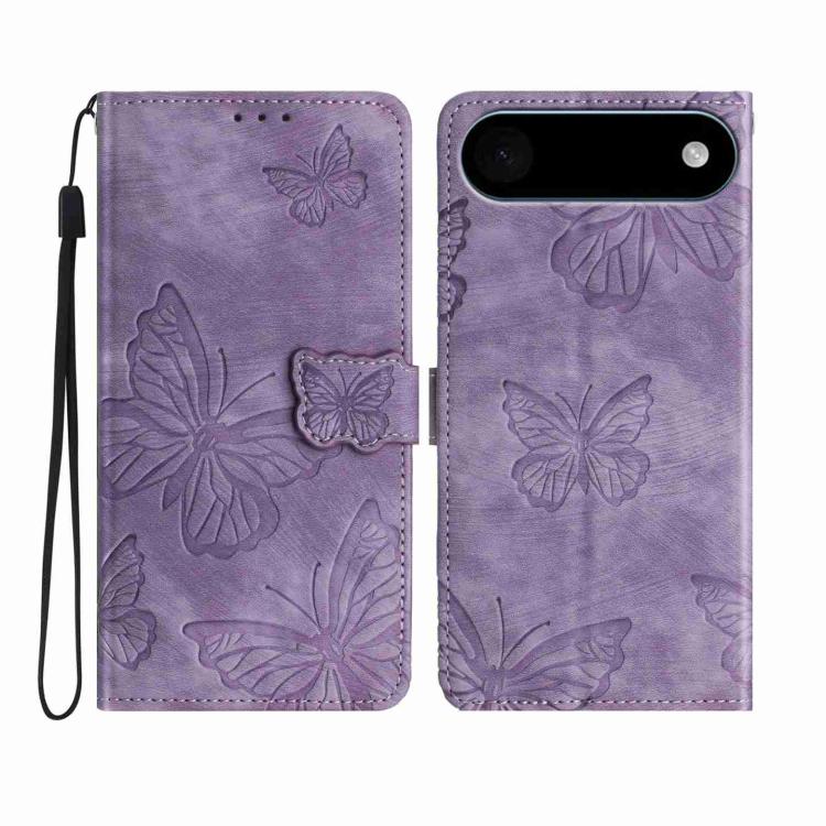 Skin-feel Embossed Butterfly Leather Phone Case