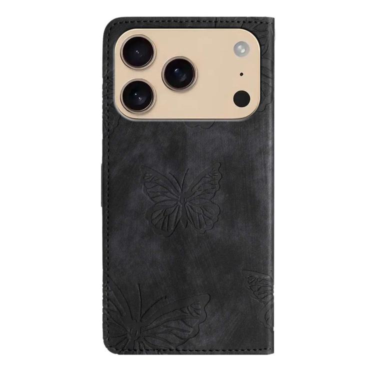 Skin-feel Embossed Butterfly Leather Phone Case