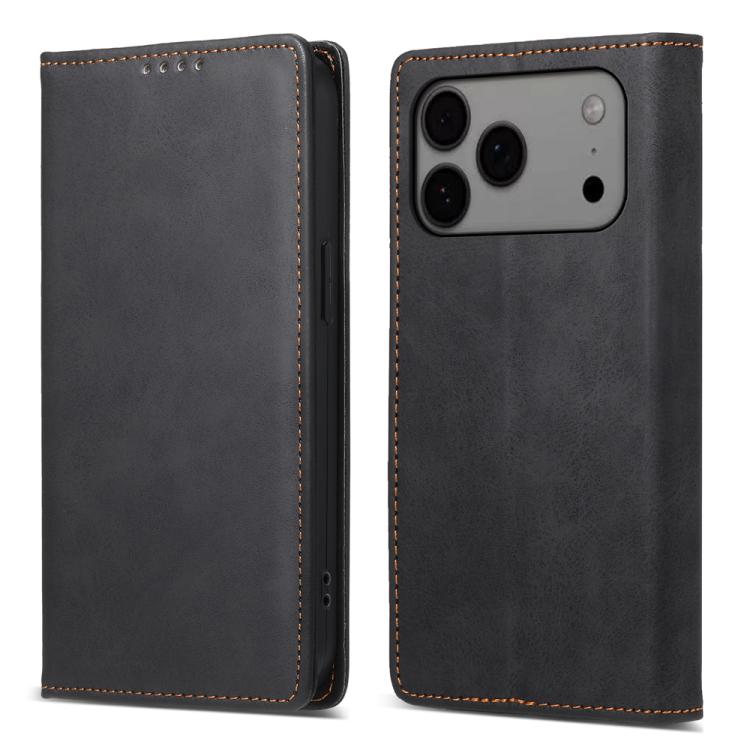 Business Solid Color Magnetic RFID Leather Phone Case