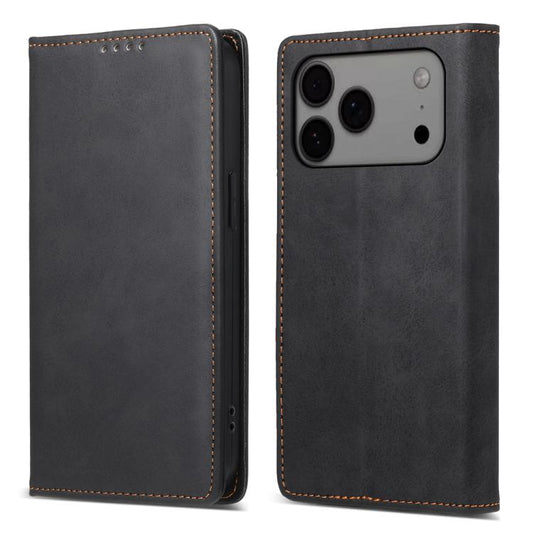 Business Solid Color Magnetic RFID Leather Phone Case
