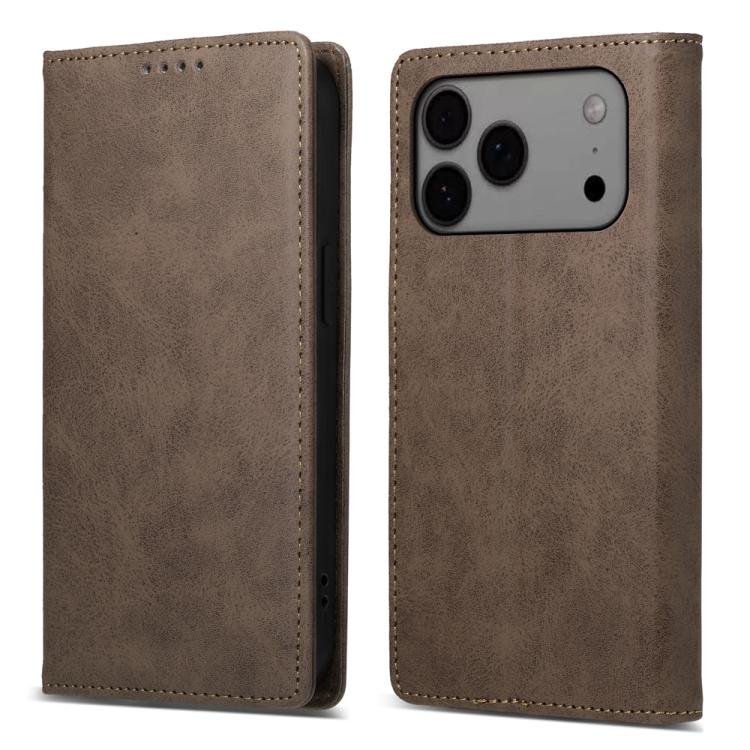 Business Solid Color Magnetic RFID Leather Phone Case