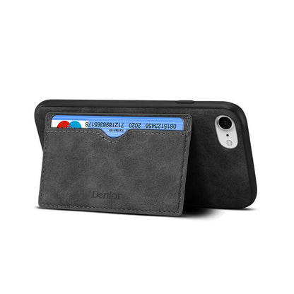 Denior D08 PU Single Card Slot Holder Phone Case