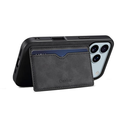 Denior D08 PU Single Card Slot Holder Phone Case