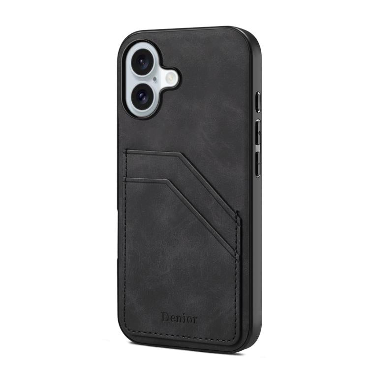 Denior D09 PU Dual Card Slot Back Cover Phone Case