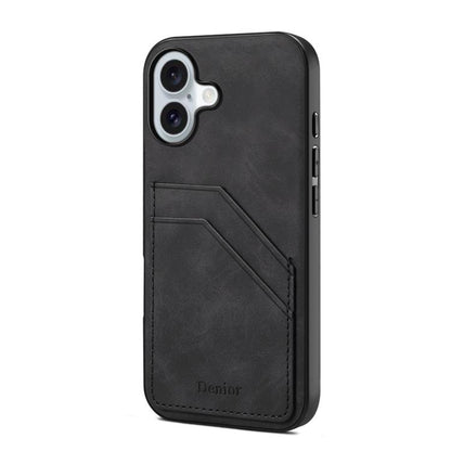 Denior D09 PU Dual Card Slot Back Cover Phone Case