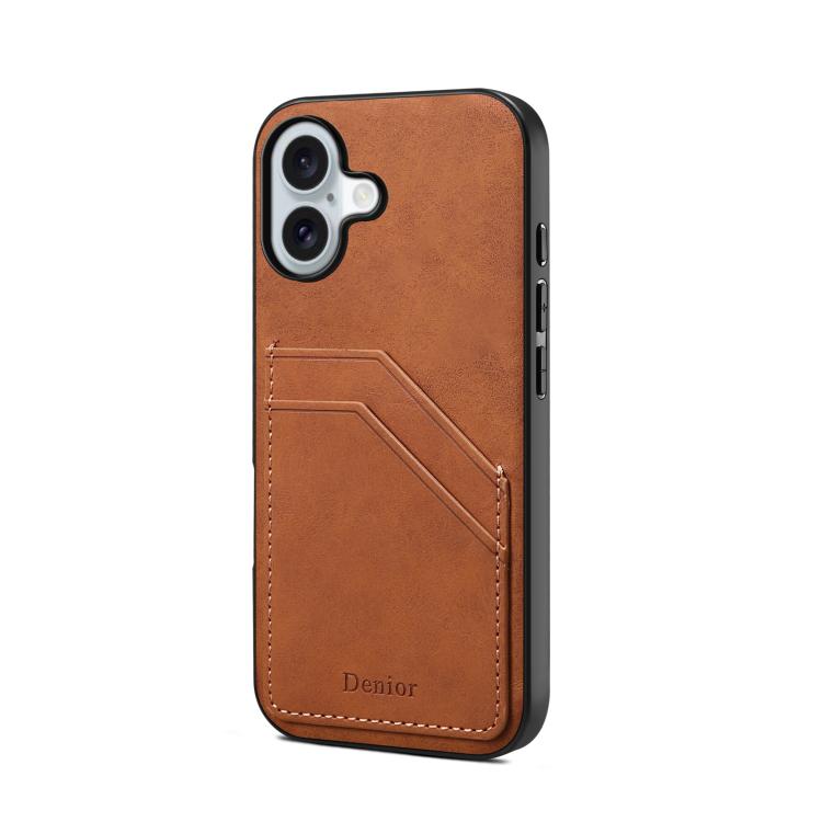 Denior D09 PU Dual Card Slot Back Cover Phone Case