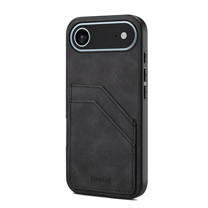 Denior D09 PU Dual Card Slot Back Cover Phone Case