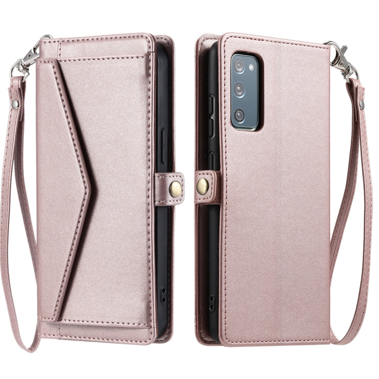 Wallet Multi-card Slot Leather Phone Case with Lanyard