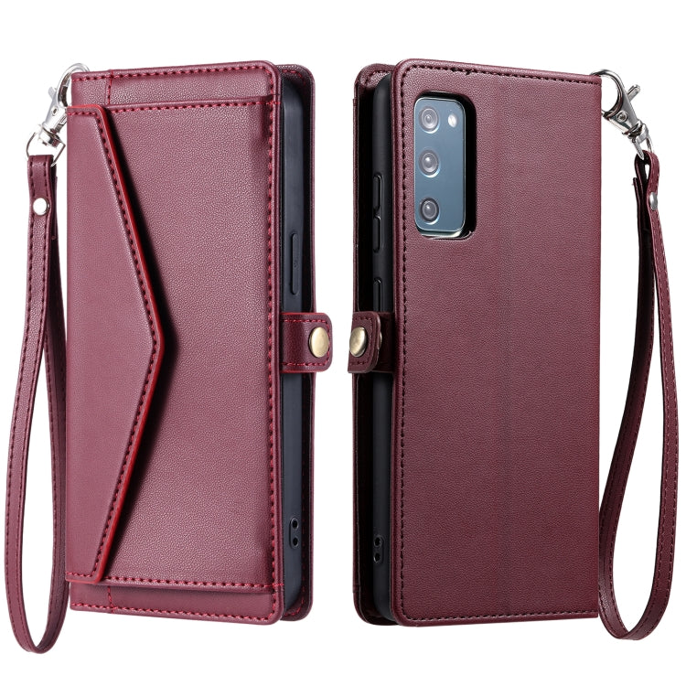 Wallet Multi-card Slot Leather Phone Case with Lanyard
