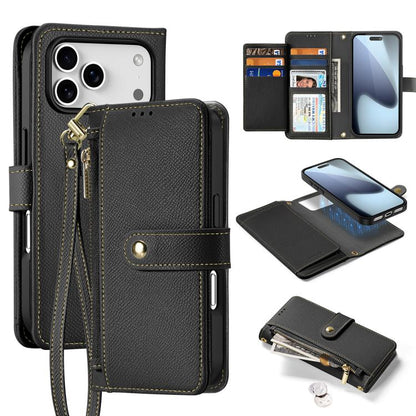 DUX DUCIS Lawa Series 2 in 1 Wallet Zipper Detachable MagSafe Phone Case with Lanyard