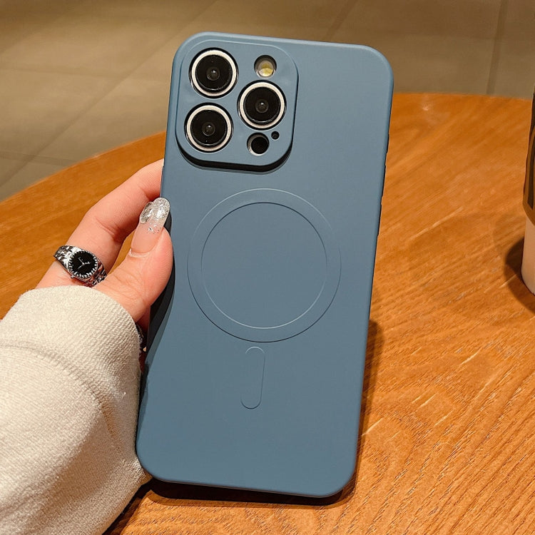 Solid Color Liquid Silicone MagSafe Magnetic Phone Case