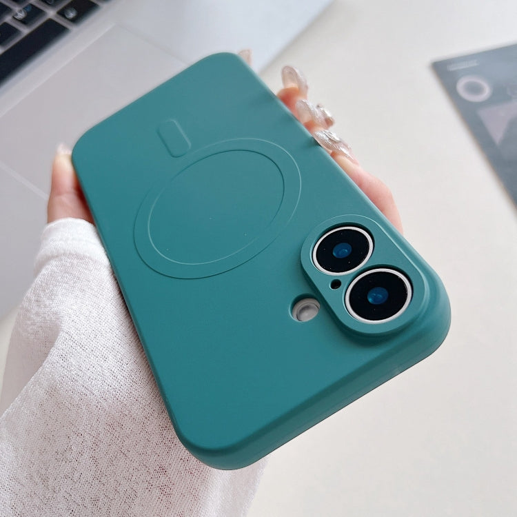 Solid Color Liquid Silicone MagSafe Magnetic Phone Case