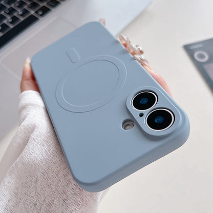 Solid Color Liquid Silicone MagSafe Magnetic Phone Case