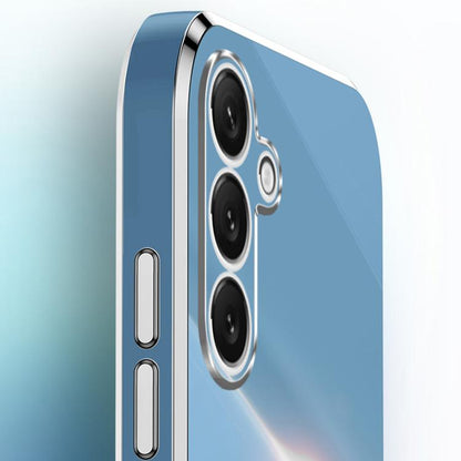 XINLI Straight Edge 6D Electroplate TPU Phone Case with Ring Holder