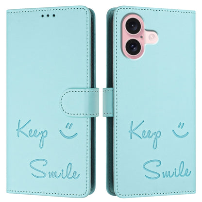 Smile Embossing RFID Leather Phone Case
