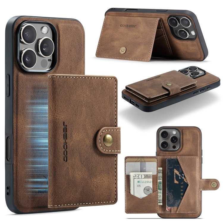 JEEHOOD J01 Retro Magnetic Detachable Wallet Phone Case