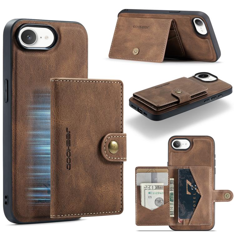 JEEHOOD J01 Retro Magnetic Detachable Wallet Phone Case