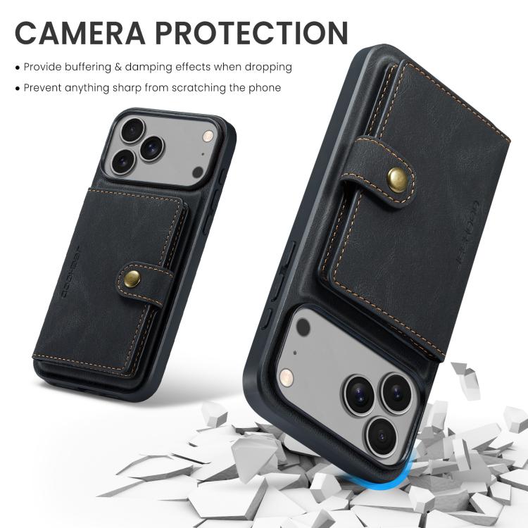 JEEHOOD J01 Retro Magnetic Detachable Wallet Phone Case