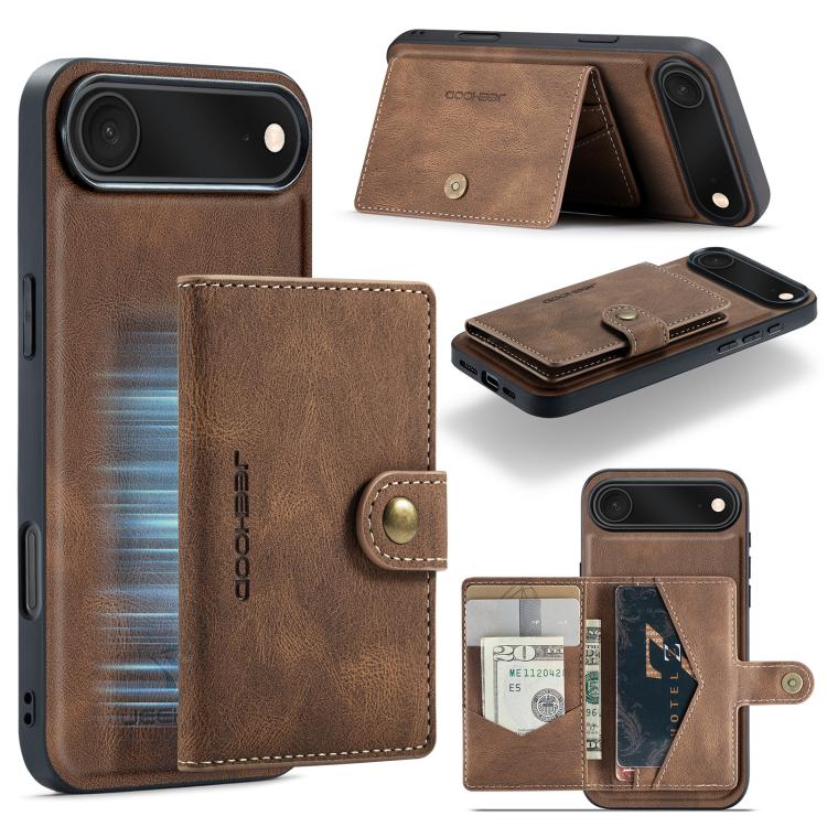 JEEHOOD J01 Retro Magnetic Detachable Wallet Phone Case
