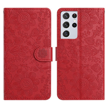 Floral Embossed Pattern Leather Phone Case
