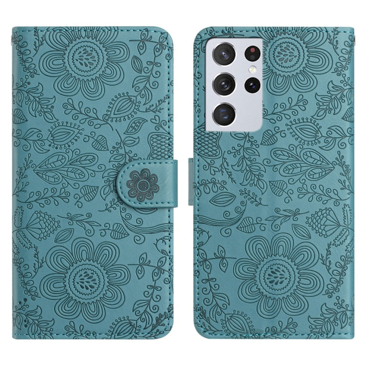 Floral Embossed Pattern Leather Phone Case