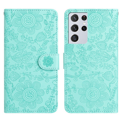 Floral Embossed Pattern Leather Phone Case