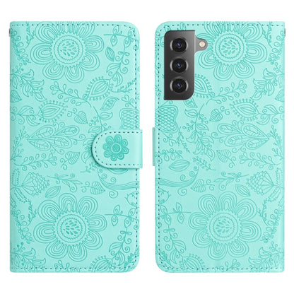 Floral Embossed Pattern Leather Phone Case
