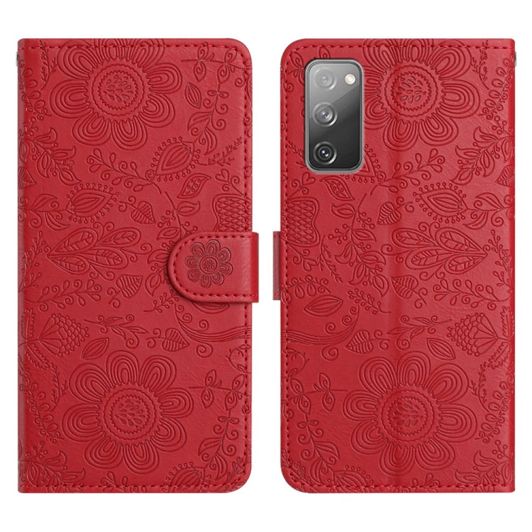Floral Embossed Pattern Leather Phone Case