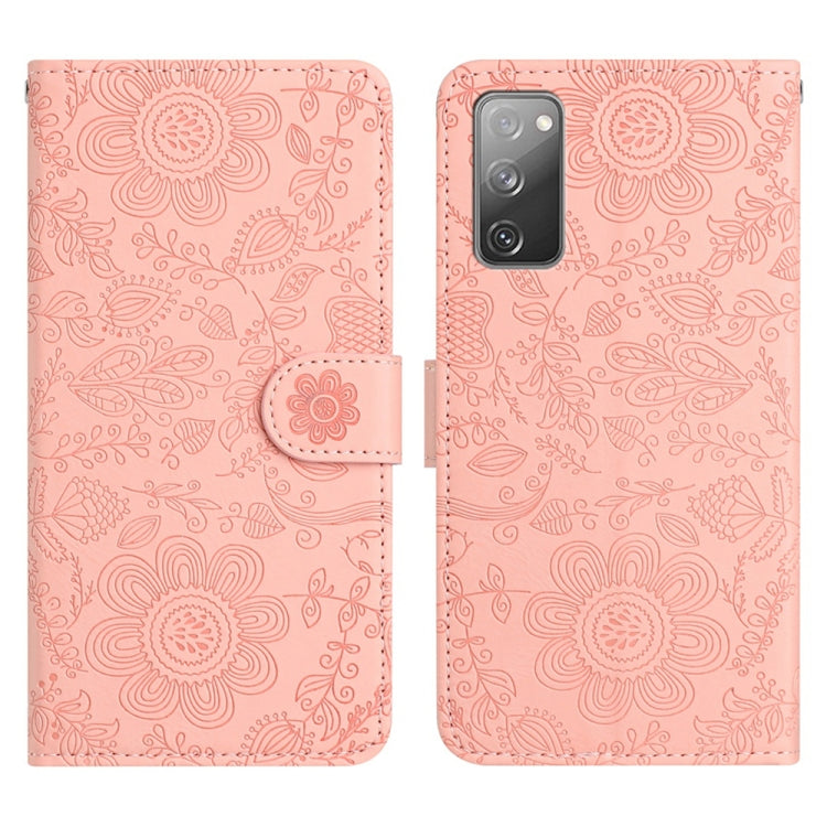 Floral Embossed Pattern Leather Phone Case