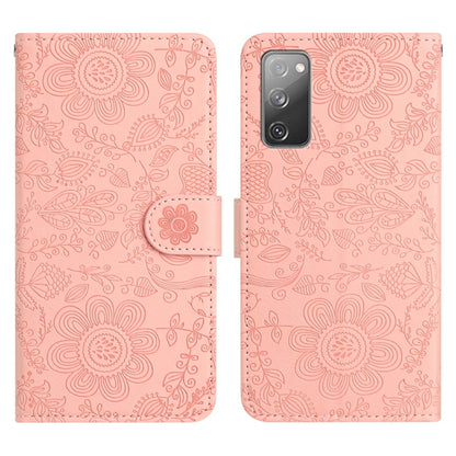 Floral Embossed Pattern Leather Phone Case