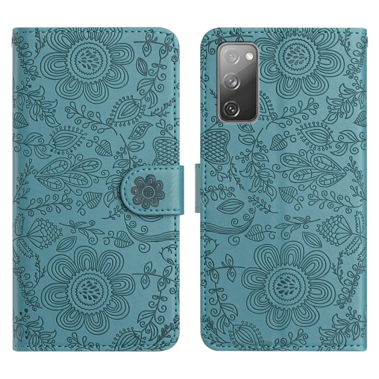 Floral Embossed Pattern Leather Phone Case