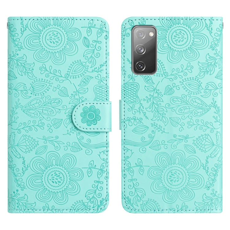 Floral Embossed Pattern Leather Phone Case